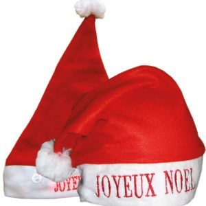 Bonnet de PËre NoÎl fibre optique "joyeux NoÎl" (piles incluses)