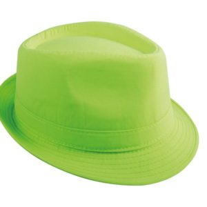 Chapeau tissu adulte - Borsalino - vert fluo