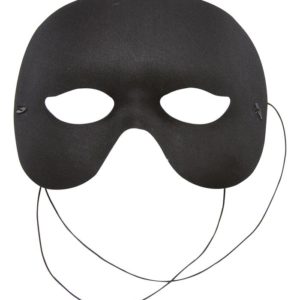 Loup tissu 1/2 visage - noir