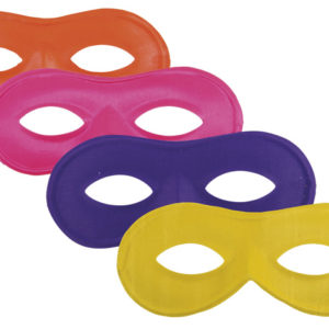 Loup tissu - 4 couleurs assorties (rose, jaune, violet et orange)