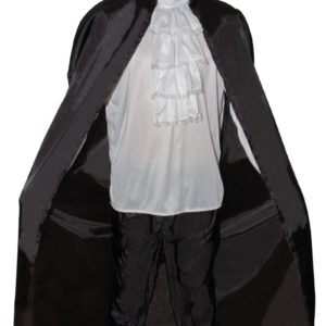 Cape tissu polyester - noir - 1.30 m (+ col)