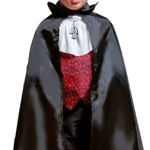 Cape tissu enfant polyester - noir - 67 cm (+ col)