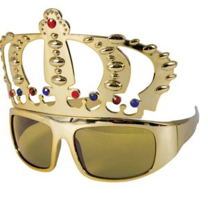 Lunettes plastique - couronne - or