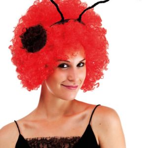 Perruque de coccinelle + serre-tÍte antennes