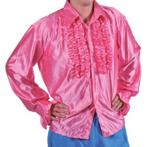 Chemise disco ‡ frous frous - rose - S/M