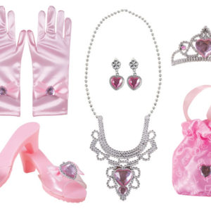 Coffret accessoires de princesse complet - rose