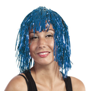 Perruque disco - bleu