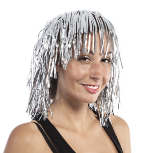 Perruque disco - argent