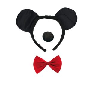 Set de souris - noir - serre-tÍte, nez et núud papillon