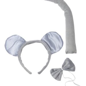 Set de souris - gris - serre-tÍte, queue et núud papillon