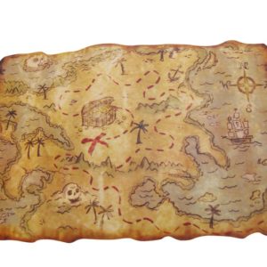 Carte de pirate - 29 x 45 cm - plastique