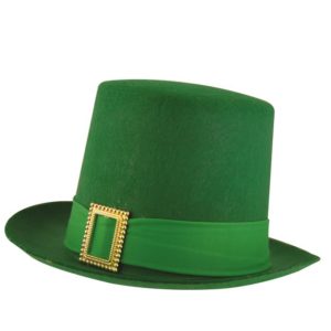 Chapeau feutre HDF lutin St Patrick adulte - vert avec boucle