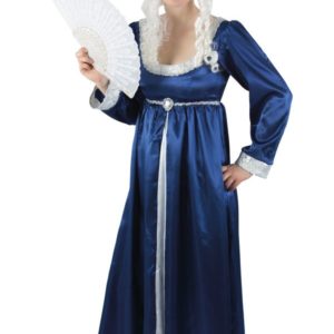 Costume adulte luxe robe empire - bleu et argent - 38/40 42/44