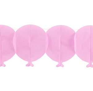 Guirlande papier ballon - rose - 15 cm x 3 m