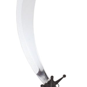Sabre de pirate - manche plat noir - 49 cm