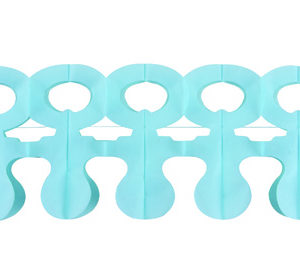 Guirlande papier tÈtine - bleu - 18 cm x 3 m
