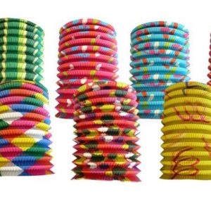 Lampion cylindrique ignifugÈ - dia.16 cm - multicolore - sachet de 40