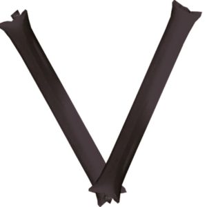 Clap clap gonflable 60 cm - la paire - noir