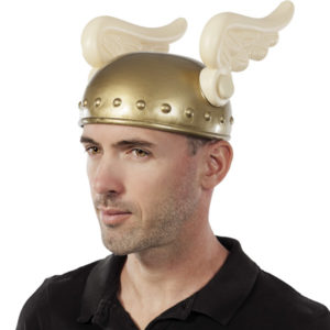 Casque de petit gaulois avec ailes adulte