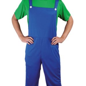 Costume adulte plombier vert et bleu - taille unique