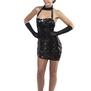 Costume adulte robe charleston - noir - taille unique