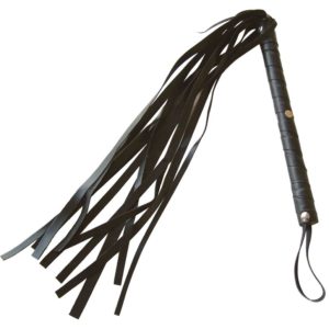 Fouet ‡ laniËres - imitation cuir - noir - 65 cm
