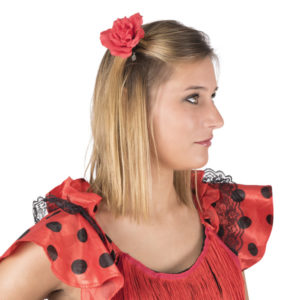 Pince ‡ cheveux espagnole plate - rouge