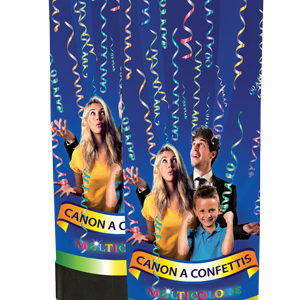 Canon ‡ confettis - 11 cm - mÈtal multicolore - sachet de 2