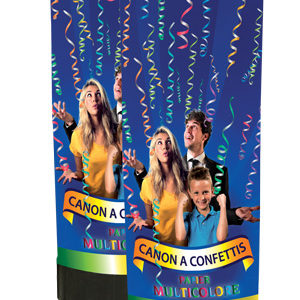 Canon ‡ confettis 11 cm - papier multicolore - sachet de 2