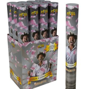 Canon ‡ confettis - 40 cm - papier - euros - vendu au prÈs. de 12 - prix unit.