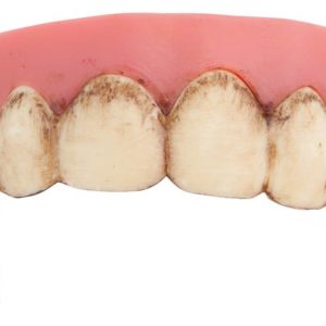 Dentier rigide avec p‚te - vampire dents sales