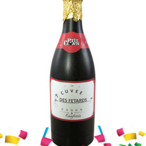 Bouteille lance confettis - 32 cm - contenu papier multicolore