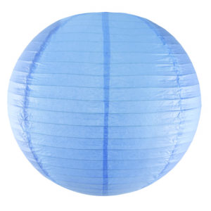 Lanterne boule papier - bleu - dia. 29 cm
