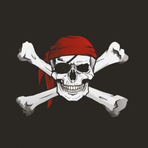 Pavillon pirate tissu - 90 x 150 cm