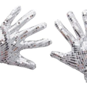 Gants ‡ sequins - argent - La paire