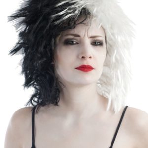 Perruque CRUELLA - noir et blanc