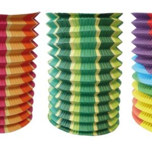 Lampion DECO (sans bobËche) cylindrique ignifugÈ - dia 16 - multi - pqt 3