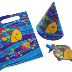 Sachet go˚ter poisson - 4 chapeaux, 4 sans gÍnes et 4 sachets plastique