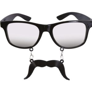 Lunettes plastique - moustache - noir