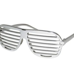 Lunettes plastique - "barreaux" - argent