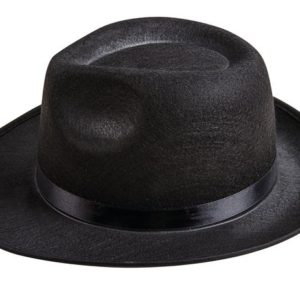 Chapeau feutre Al Capone adulte - noir