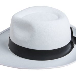Chapeau feutre Al Capone adulte - blanc