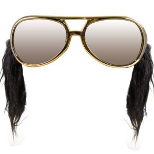 Lunettes plastique - Elvis avec rouflaquettes - or
