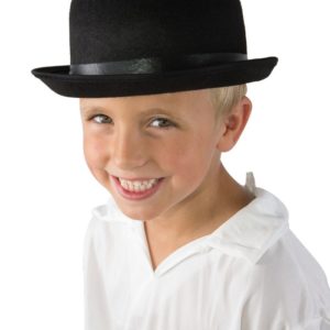 Chapeau feutre melon enfant - noir