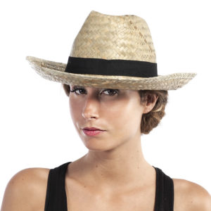Chapeau paille cow boy adulte - naturel