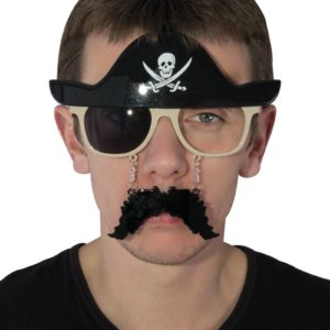 Lunettes plastique - pirate avec moustache
