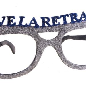 Lunettes plastique gÈantes paillettes - "vive la retraite"