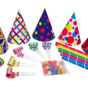 Cotillons - multicolore - sachet 5 personnes