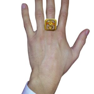 Bague dollar dorÈe carrÈe
