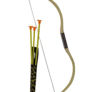 Arc d'indien avec 3 flËches et carquois - 52 cm